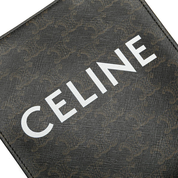 セリーヌ トリオンフ ミニ バーティカル カバ トートバッグ ショルダーバッグ 2WAY ブラウン PVC レザー レディース CELINE 【中古】