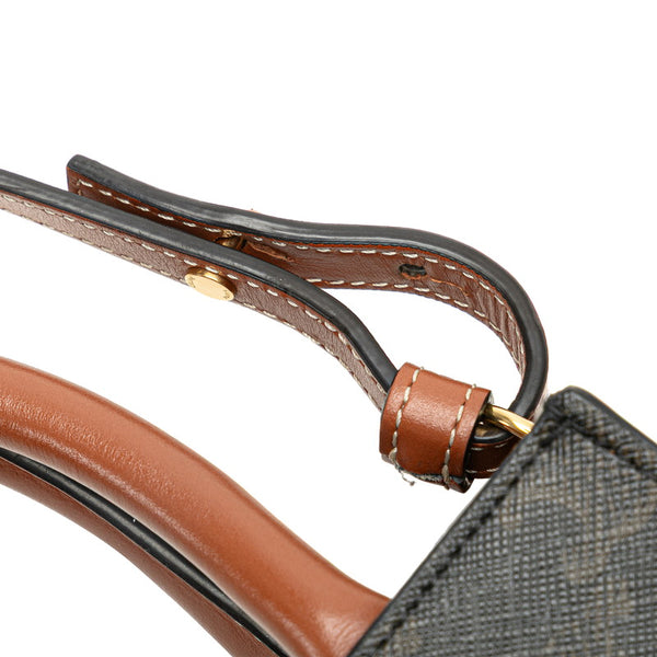 セリーヌ トリオンフ ミニ バーティカル カバ トートバッグ ショルダーバッグ 2WAY ブラウン PVC レザー レディース CELINE 【中古】