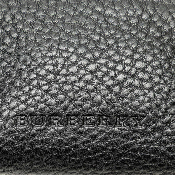 バーバリー ノバチェック 斜め掛け ショルダーバッグ ポシェット ブラック レザー レディース BURBERRY 【中古】