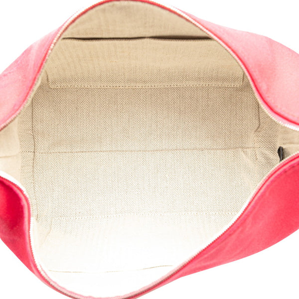 エルメス ブリッドアブラックGM  ハンドバッグ ピンク オレンジ キャンバス レディース HERMES 【中古】