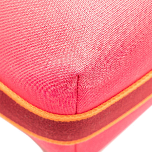 エルメス ブリッドアブラックGM  ハンドバッグ ピンク オレンジ キャンバス レディース HERMES 【中古】