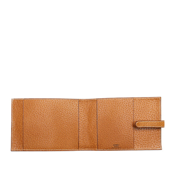 エルメス メモ帳カバー ブラウン シェーブル レディース HERMES 【中古】