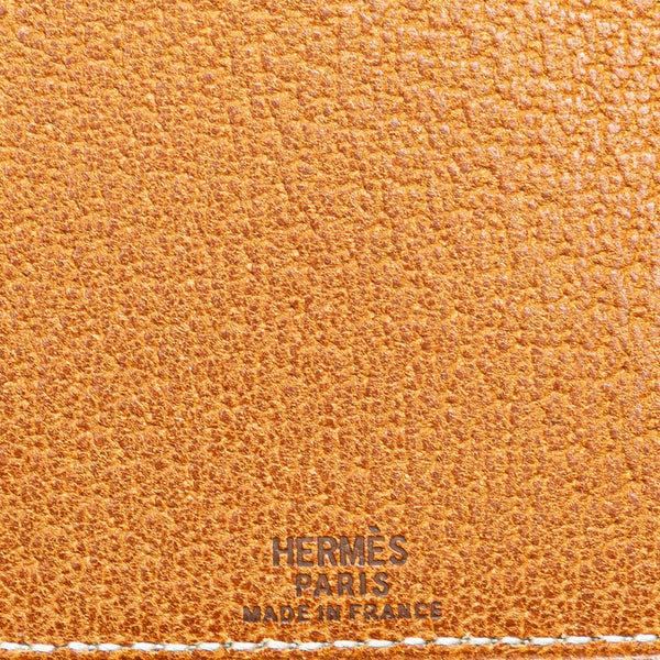 エルメス メモ帳カバー ブラウン シェーブル レディース HERMES 【中古】