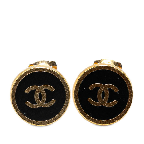 シャネル ココマーク イヤリング ゴールド ブラック メッキ レディース CHANEL 【中古】