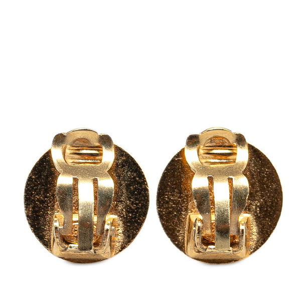 シャネル ココマーク イヤリング ゴールド ブラック メッキ レディース CHANEL 【中古】