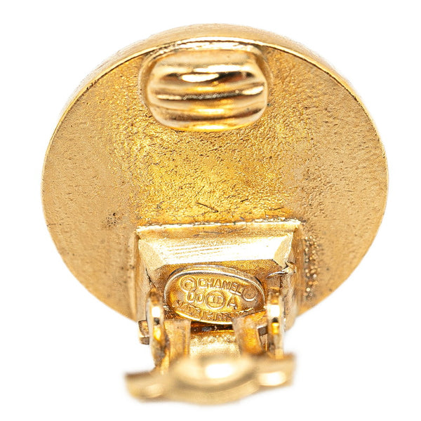 シャネル ココマーク イヤリング ゴールド ブラック メッキ レディース CHANEL 【中古】