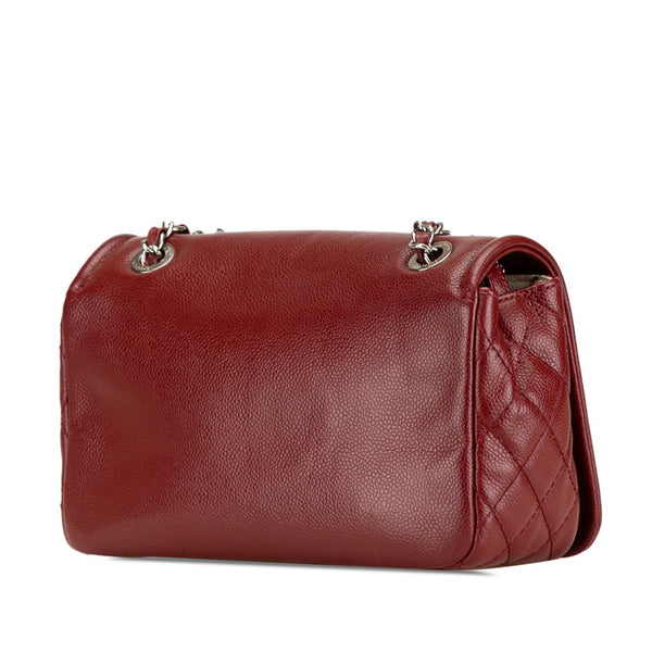 シャネル ココマーク チェーン ハンドバッグ ショルダーバッグ  ワインレッド ボルドー キャビアスキン レディース CHANEL 【中古】