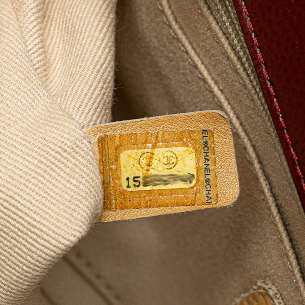 シャネル ココマーク チェーン ハンドバッグ ショルダーバッグ  ワインレッド ボルドー キャビアスキン レディース CHANEL 【中古】