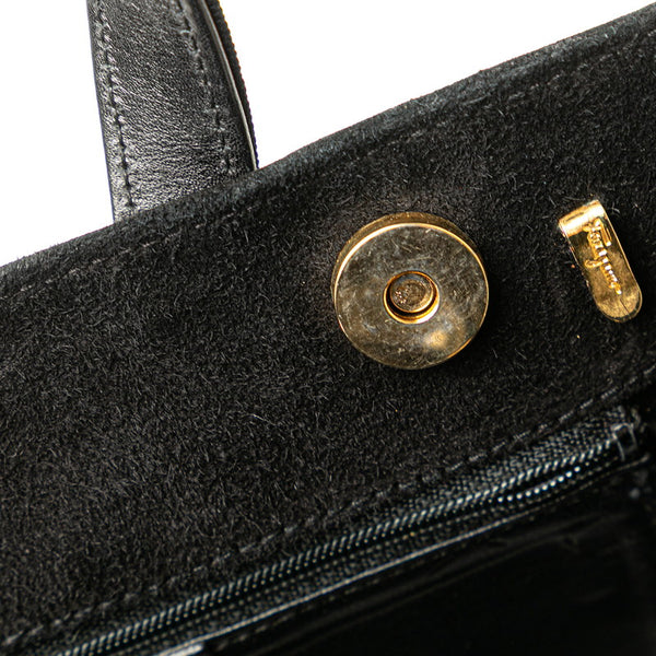 サルヴァトーレフェラガモ ヴァラリボン ハンドバッグ ショルダーバッグ 2WAY BA21 4178 ブラック スウェード レディース Salvatore Ferragamo 【中古】