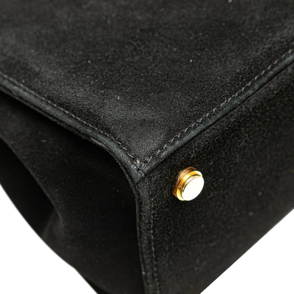 サルヴァトーレフェラガモ ヴァラリボン ハンドバッグ ショルダーバッグ 2WAY BA21 4178 ブラック スウェード レディース Salvatore Ferragamo 【中古】