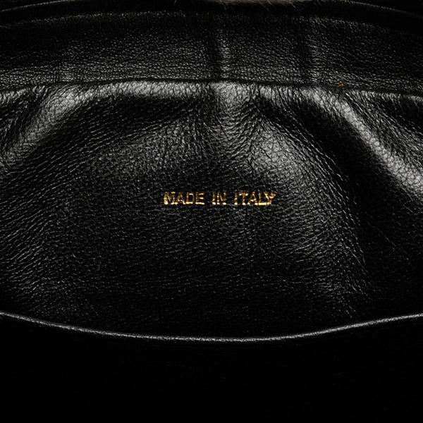 シャネル ココマーク バイアスステッチ 斜め掛け ショルダーバッグ ブラック キャビアスキン レディース CHANEL 【中古】