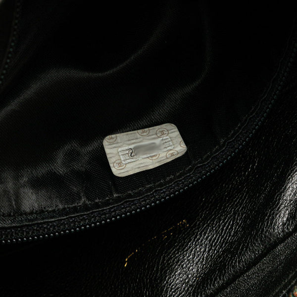 シャネル ココマーク バイアスステッチ 斜め掛け ショルダーバッグ ブラック キャビアスキン レディース CHANEL 【中古】