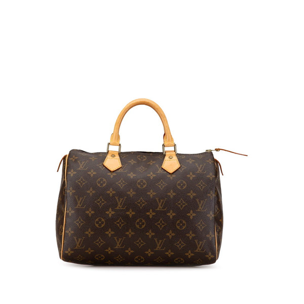 ルイ ヴィトン モノグラム スピーディ30 ハンドバッグ M41526 ブラウン PVC レザー レディース LOUIS VUITTON 【中古】