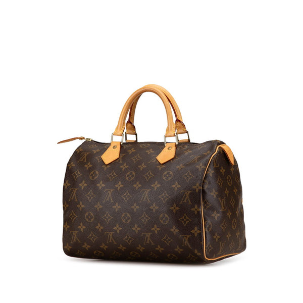 ルイ ヴィトン モノグラム スピーディ30 ハンドバッグ M41526 ブラウン PVC レザー レディース LOUIS VUITTON 【中古】