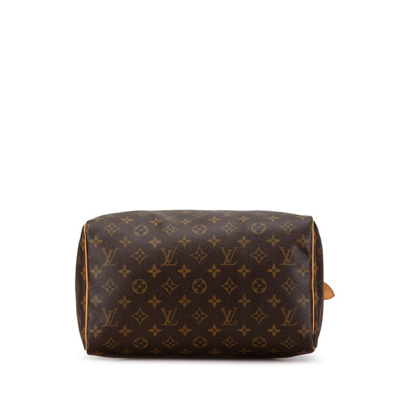 ルイ ヴィトン モノグラム スピーディ30 ハンドバッグ M41526 ブラウン PVC レザー レディース LOUIS VUITTON 【中古】