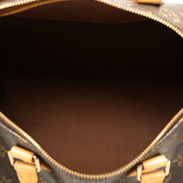 ルイ ヴィトン モノグラム スピーディ30 ハンドバッグ M41526 ブラウン PVC レザー レディース LOUIS VUITTON 【中古】