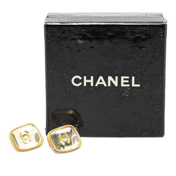 シャネル ヴィンテージ ココマーク ピアス ゴールド クリア メッキ レディース CHANEL 【中古】