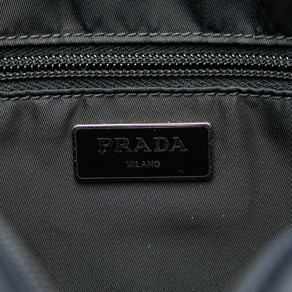 プラダ 三角ロゴプレート ウエストバッグ ボディバッグ ネイビー ナイロン レディース PRADA 【中古】