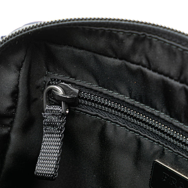プラダ 三角ロゴプレート ウエストバッグ ボディバッグ ネイビー ナイロン レディース PRADA 【中古】