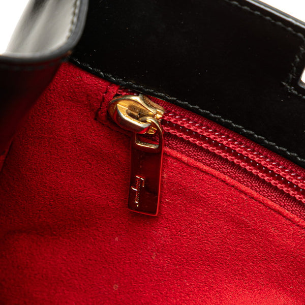 サルヴァトーレフェラガモ ガンチーニ ハンドバッグ ブラック レザー レディース Salvatore Ferragamo 【中古】