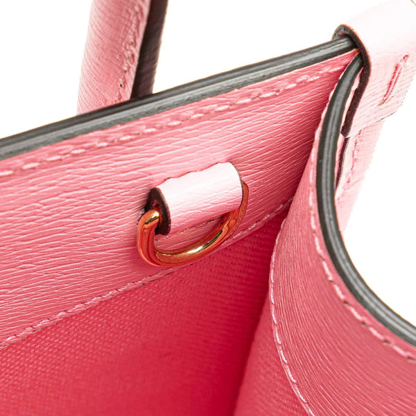 グッチ × ばなにゃ ミニハンドバッグ ショルダーバッグ 2WAY 671623 ピンク マルチカラー レザー レディース GUCCI 【中古】