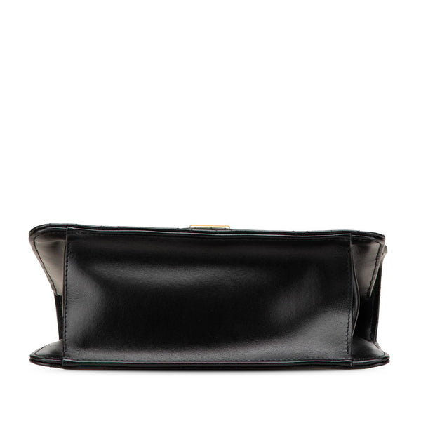 サルヴァトーレフェラガモ ガンチーニ チェーン ショルダーバッグ ブラック レザー レディース Salvatore Ferragamo 【中古】