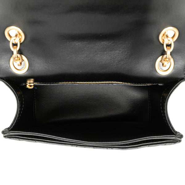 サルヴァトーレフェラガモ ガンチーニ チェーン ショルダーバッグ ブラック レザー レディース Salvatore Ferragamo 【中古】