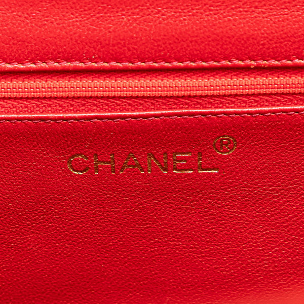 シャネル ココマーク ハンドバッグ レッド キャビアスキン レディース CHANEL 【中古】
