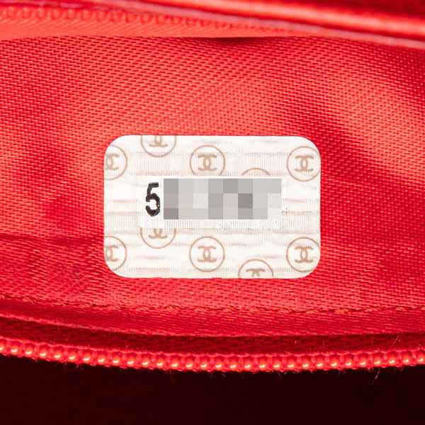 シャネル ココマーク ハンドバッグ レッド キャビアスキン レディース CHANEL 【中古】