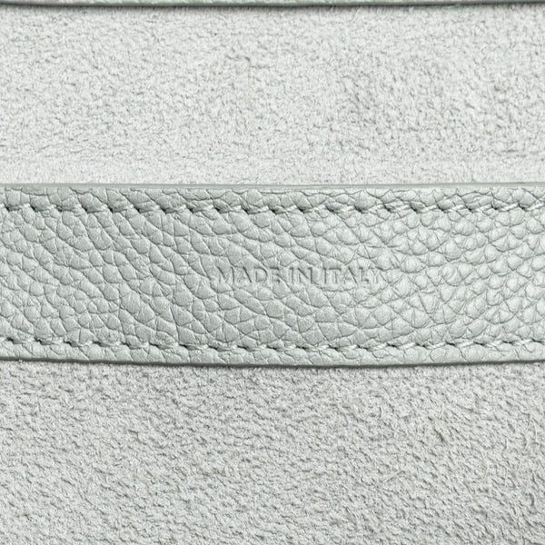 セリーヌ スモールフォールド カバ ハンドバッグ ショルダーバッグ 2WAY グレー レザー レディース CELINE 【中古】