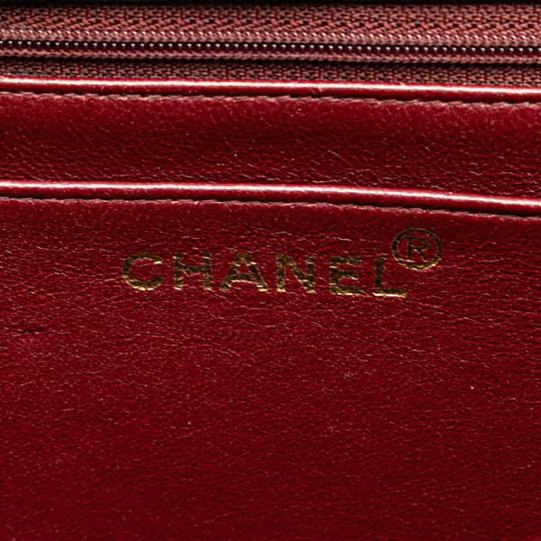 シャネル マトラッセ30 ココマーク ダブルフラップ チェーン ショルダーバッグ ブラック ゴールド ラムスキン レディース CHANEL 【中古】