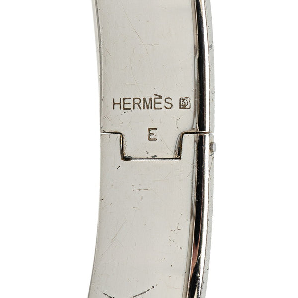 エルメス クリックH GM ブレスレット シルバー ブルー メタル レディース HERMES 【中古】