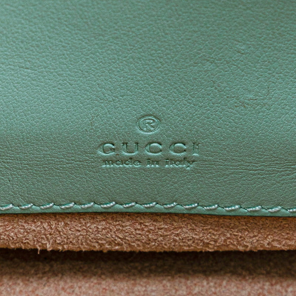 グッチ GGマーモント ミニ バケットバッグ 斜め掛け チェーン ショルダーバッグ 575163 ライトグリーン マルチカラー レザー レディース GUCCI 【中古】