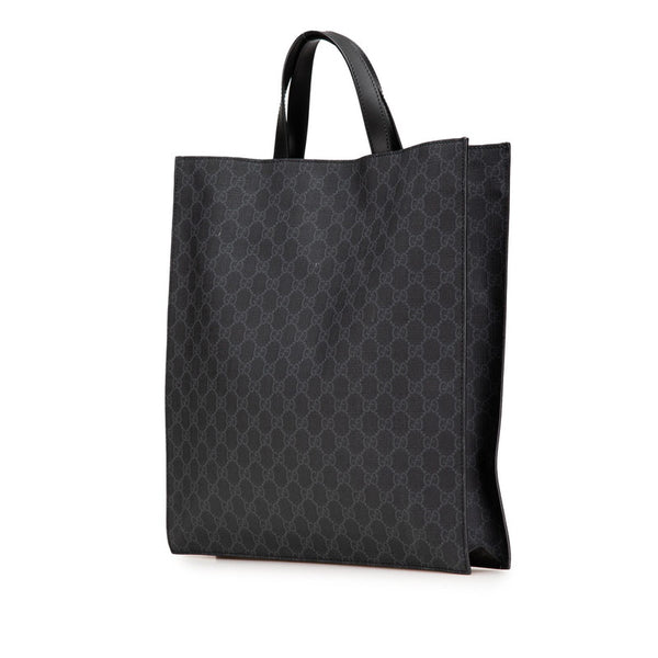 グッチ GGスプリーム トートバッグ ショルダーバッグ 2WAY 495559 ブラック PVC レザー レディース GUCCI 【中古】