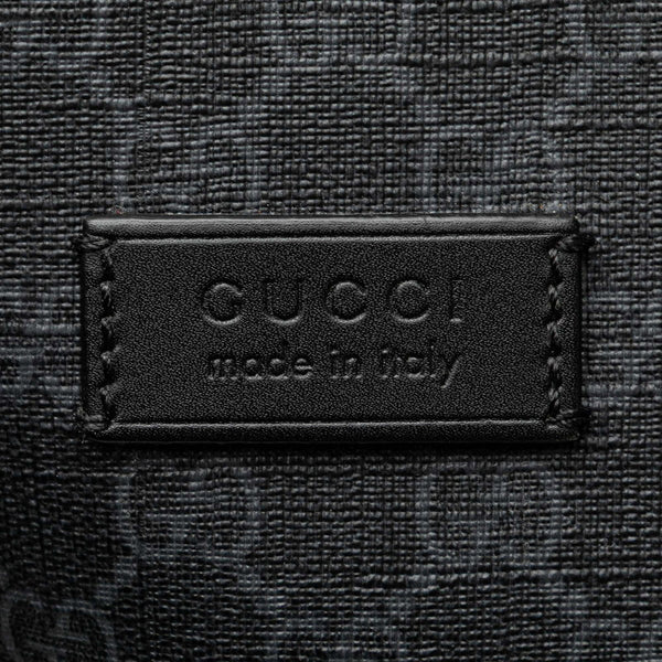 グッチ GGスプリーム トートバッグ ショルダーバッグ 2WAY 495559 ブラック PVC レザー レディース GUCCI 【中古】