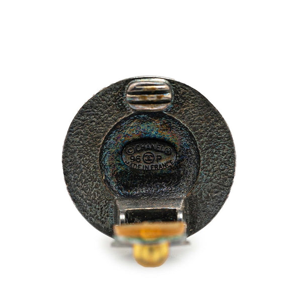 シャネル ココマーク ラウンド イヤリング シルバー メタル レディース CHANEL 【中古】