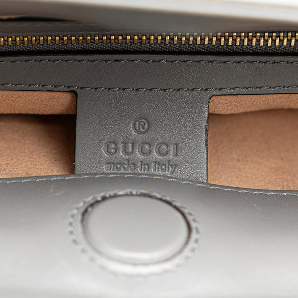 グッチ バンブー ハンドバッグ ショルダーバッグ 2WAY 459076 グレー レザー レディース GUCCI 【中古】