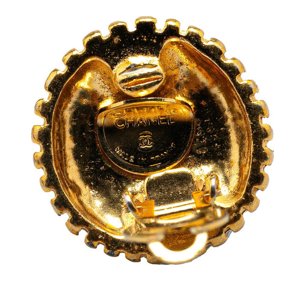 シャネル ココマーク ラウンド イヤリング ゴールド メッキ レディース CHANEL 【中古】