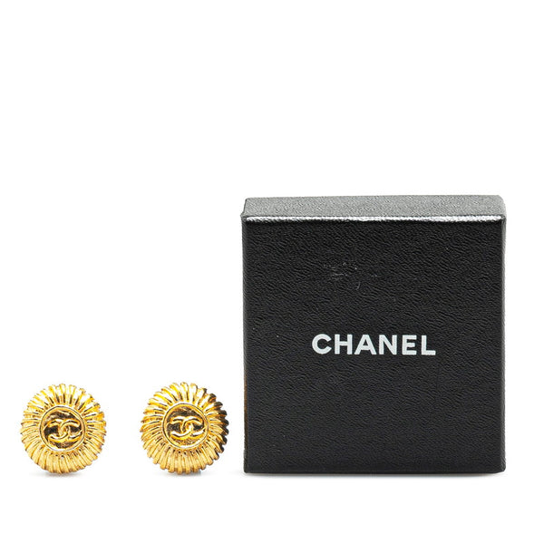 シャネル ココマーク ラウンド イヤリング ゴールド メッキ レディース CHANEL 【中古】
