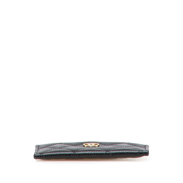 シャネル マトラッセ ココマーク ゴールド金具 クラシック カードケース AP4472 ブラック キャビアスキン レディース CHANEL 【中古】