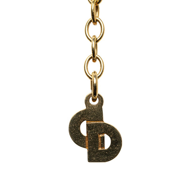 ディオール ロゴ ネックレス ゴールド メッキ レディース Dior 【中古】