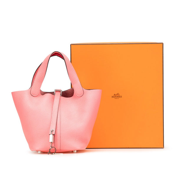 エルメス ピコタンロックPM ハンドバッグ ローズアザレ ピンク トリヨンクレマンス レディース HERMES 【中古】