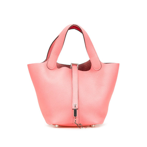 エルメス ピコタンロックPM ハンドバッグ ローズアザレ ピンク トリヨンクレマンス レディース HERMES 【中古】