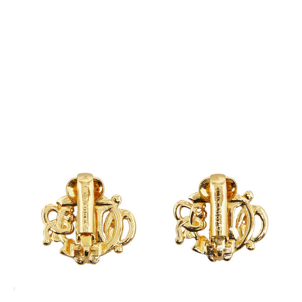 ディオール ロゴ イヤリング ゴールド メッキ レディース Dior 【中古】