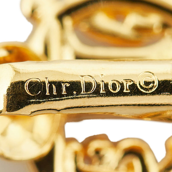 ディオール ロゴ イヤリング ゴールド メッキ レディース Dior 【中古】