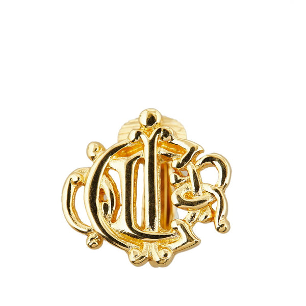 ディオール ロゴ イヤリング ゴールド メッキ レディース Dior 【中古】
