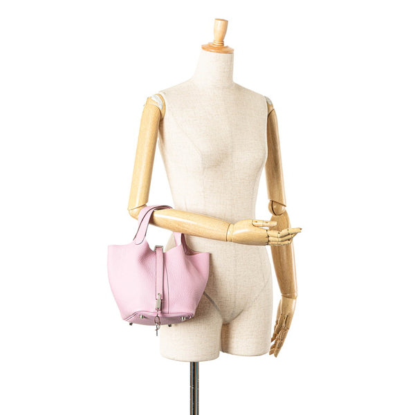 エルメス ピコタンロックPM ハンドバッグ モーヴシルベストル ピンク トリヨンクレマンス レディース HERMES 【中古】