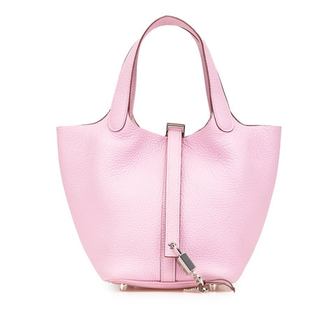 エルメス ピコタンロックPM ハンドバッグ モーヴシルベストル ピンク トリヨンクレマンス レディース HERMES 【中古】