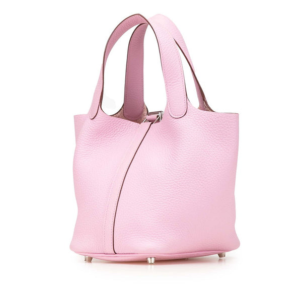 エルメス ピコタンロックPM ハンドバッグ モーヴシルベストル ピンク トリヨンクレマンス レディース HERMES 【中古】