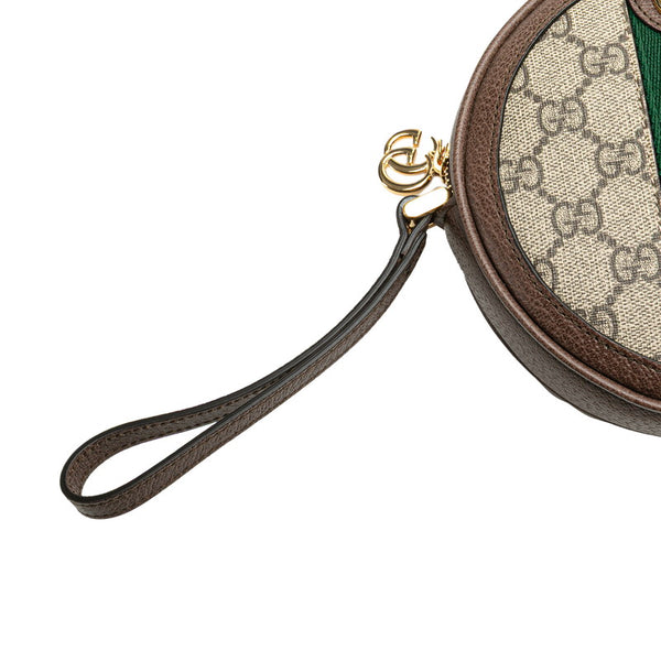 グッチ GGスプリーム オフィディア ポーチ 574841 ブラウン PVC レザー レディース GUCCI 【中古】